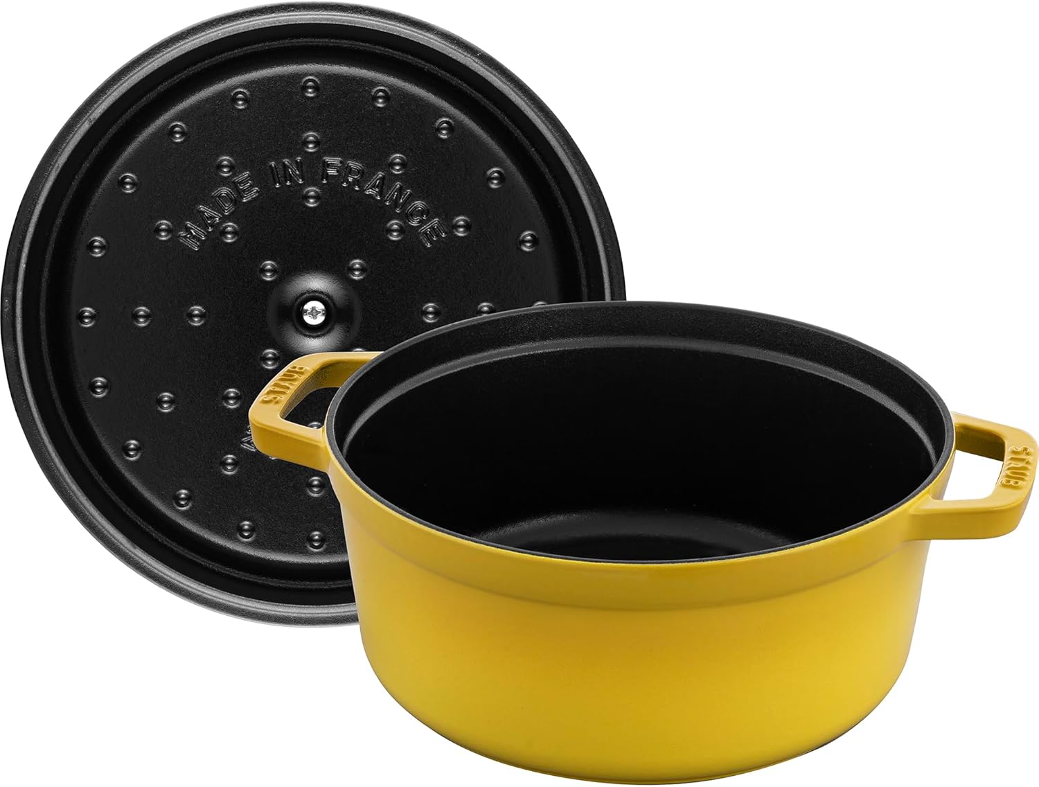 Staub Cast Iron 4-qt Round Dutch Oven - Citron