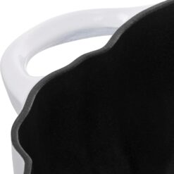 STAUB Cast Iron Dutch Oven 3.5-qt Pumpkin Cocotte with Stainless Steel Knob, Serves 3-4, White