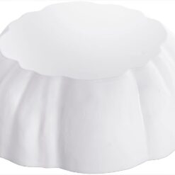 STAUB Cast Iron Dutch Oven 3.5-qt Pumpkin Cocotte with Stainless Steel Knob, Serves 3-4, White