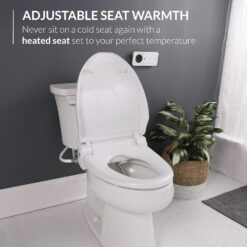 Bio Bidet USPA PRO Modern Bidet Seat, Warm Water, Heated Seat & Dryer, Remote Control, Elongated