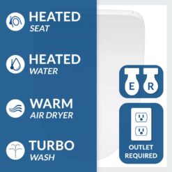 BIO BIDET HD-7500 Electric Bidet Seat for Elongated Toilets in White HD-7500