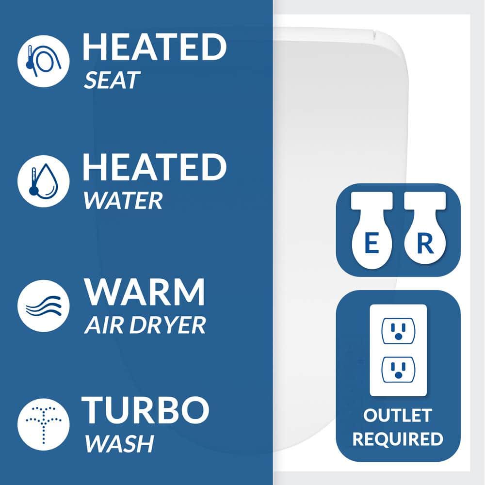 BIO BIDET HD-7500 Electric Bidet Seat for Elongated Toilets in White HD-7500