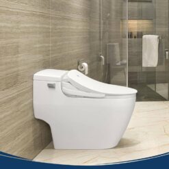 BIO BIDET HD-7000 Electric Bidet Seat for Round Toilets in White with Fusion Heating Technology HD-7000R