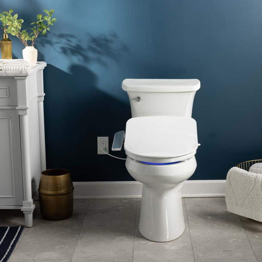 BIO BIDET HD-7000 Electric Bidet Seat for Round Toilets in White with Fusion Heating Technology HD-7000R