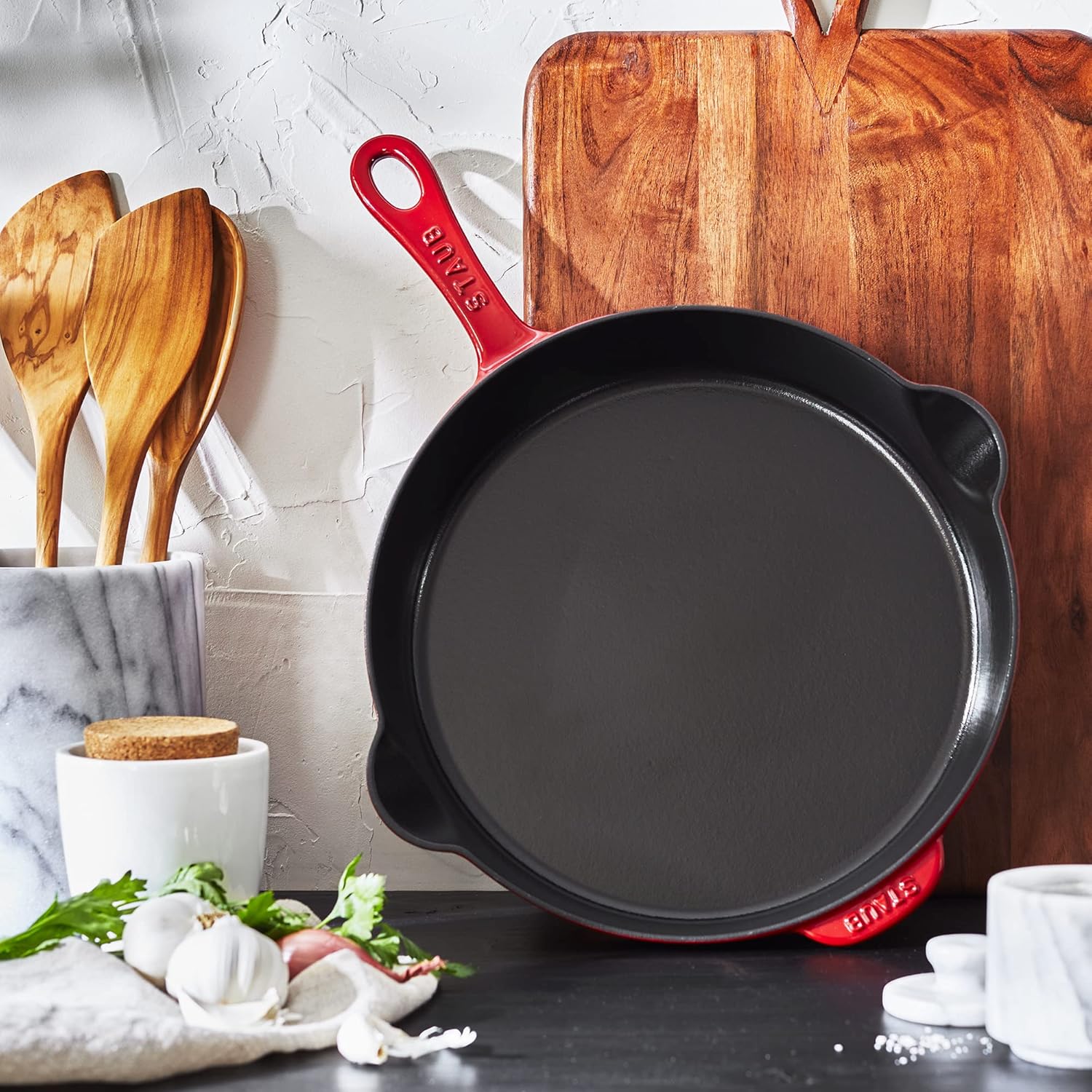 Staub Cast Iron 11-inch Traditional Skillet - Cherry