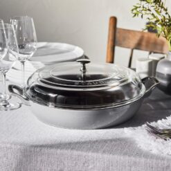 Staub Cast Iron 3.5-qt Braiser with Glass Lid - Graphite Grey