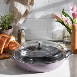 STAUB Cast Iron 3.5-qt Braiser with Glass Lid - Lilac