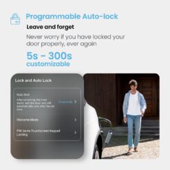 Lockly Secure Plus Deadbolt Bluetooth Smart Locks Matte Black Smart Wi-Fi and Bluetooth Touchscreen Keypad Electronic Deadbolt Lock
