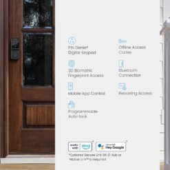 Lockly Secure Plus Deadbolt Bluetooth Smart Locks Matte Black Smart Wi-Fi and Bluetooth Touchscreen Keypad Electronic Deadbolt Lock