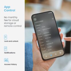 Lockly Secure Plus Deadbolt Bluetooth Smart Locks Satin Nickel Smart Wi-Fi and Bluetooth Touchscreen Keypad Electronic Deadbolt Lock