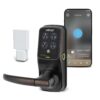 Lockly Secure Pro Latch Wi-Fi Smart Locks Venetian Bronze Smart Wi-Fi and Bluetooth Touchscreen Keypad Electronic Deadbolt and Handle Lock