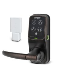 Lockly Secure Pro Latch Wi-Fi Smart Locks Venetian Bronze Smart Wi-Fi and Bluetooth Touchscreen Keypad Electronic Deadbolt and Handle Lock