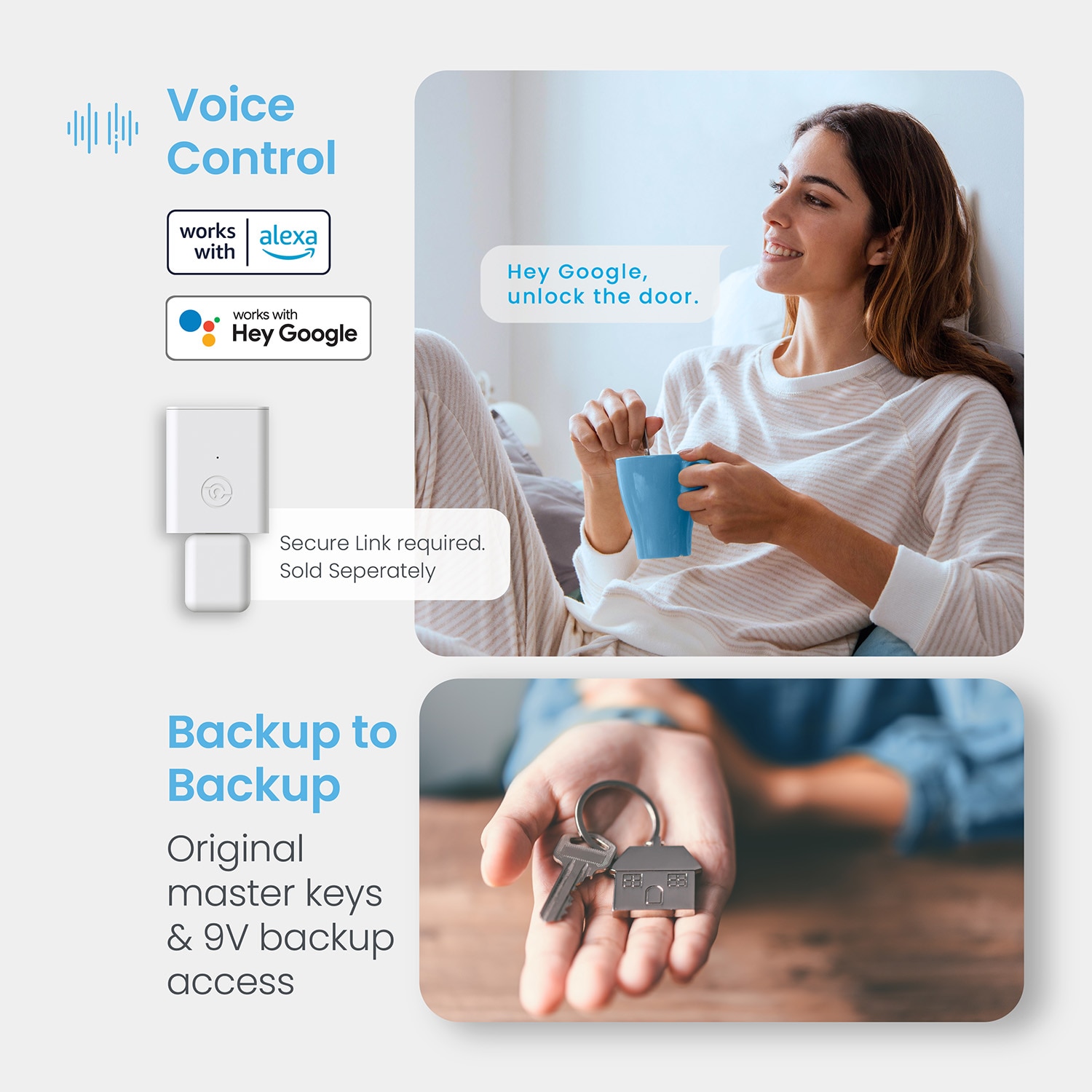 Lockly Secure Plus Latch Bluetooth Smart Locks Matte Black Smart Wi-Fi and Bluetooth Touchscreen Keypad Electronic Handle Lock