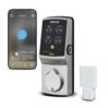 Lockly Secure Pro Deadbolt Secure Pro Deadbolt Satin Nickel Smart Wi-Fi and Bluetooth Touchscreen Keypad Electronic Deadbolt Lock