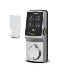 Lockly Secure Pro Deadbolt Secure Pro Deadbolt Satin Nickel Smart Wi-Fi and Bluetooth Touchscreen Keypad Electronic Deadbolt Lock