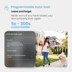 Lockly Secure Pro Deadbolt Secure Pro Deadbolt Matte black Smart Wi-Fi and Bluetooth Touchscreen Keypad Electronic Deadbolt Lock