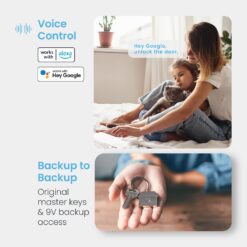 Lockly Secure Pro Deadbolt Secure Pro Deadbolt Matte black Smart Wi-Fi and Bluetooth Touchscreen Keypad Electronic Deadbolt Lock