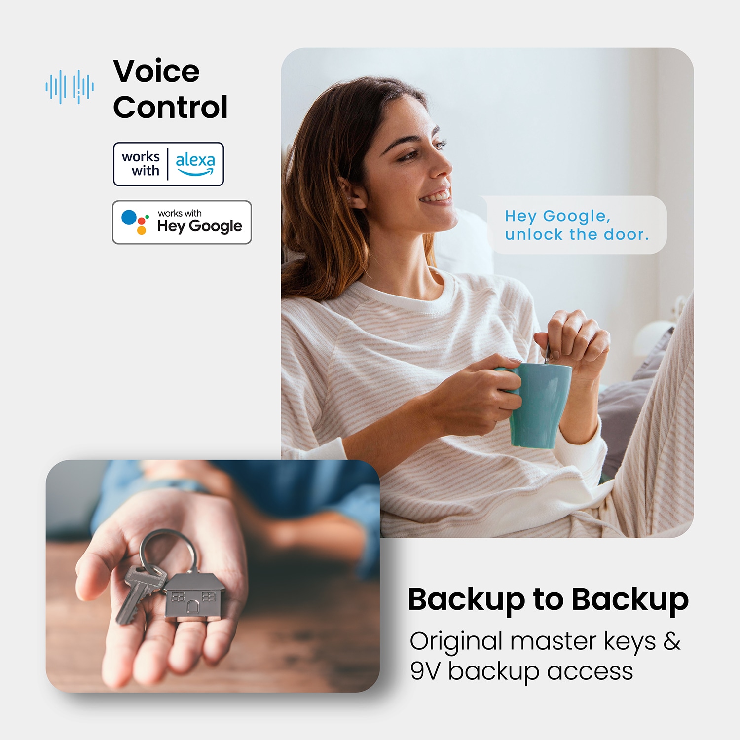 Lockly Vision Elite Video Doorbell Smart Locks Satin Nickel Smart Wi-Fi and Bluetooth Touchscreen Keypad Electronic Deadbolt Lock