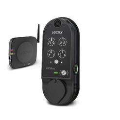 Lockly Vision Video Doorbell Smart Locks Matte Black Smart Wi-Fi and Bluetooth Touchscreen Keypad Electronic Deadbolt Lock