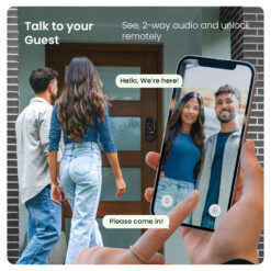 Lockly Vision Video Doorbell Smart Locks Matte Black Smart Wi-Fi and Bluetooth Touchscreen Keypad Electronic Deadbolt Lock