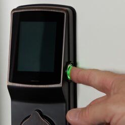 Lockly Secure PRO Secure pro WiFi deadbolt - fingerprint/Bluetooth/WiFi smart keypad - venetian bronze Venetian Bronze Smart Wi-Fi and Bluetooth Touchscreen Keypad Electronic Deadbolt Lock