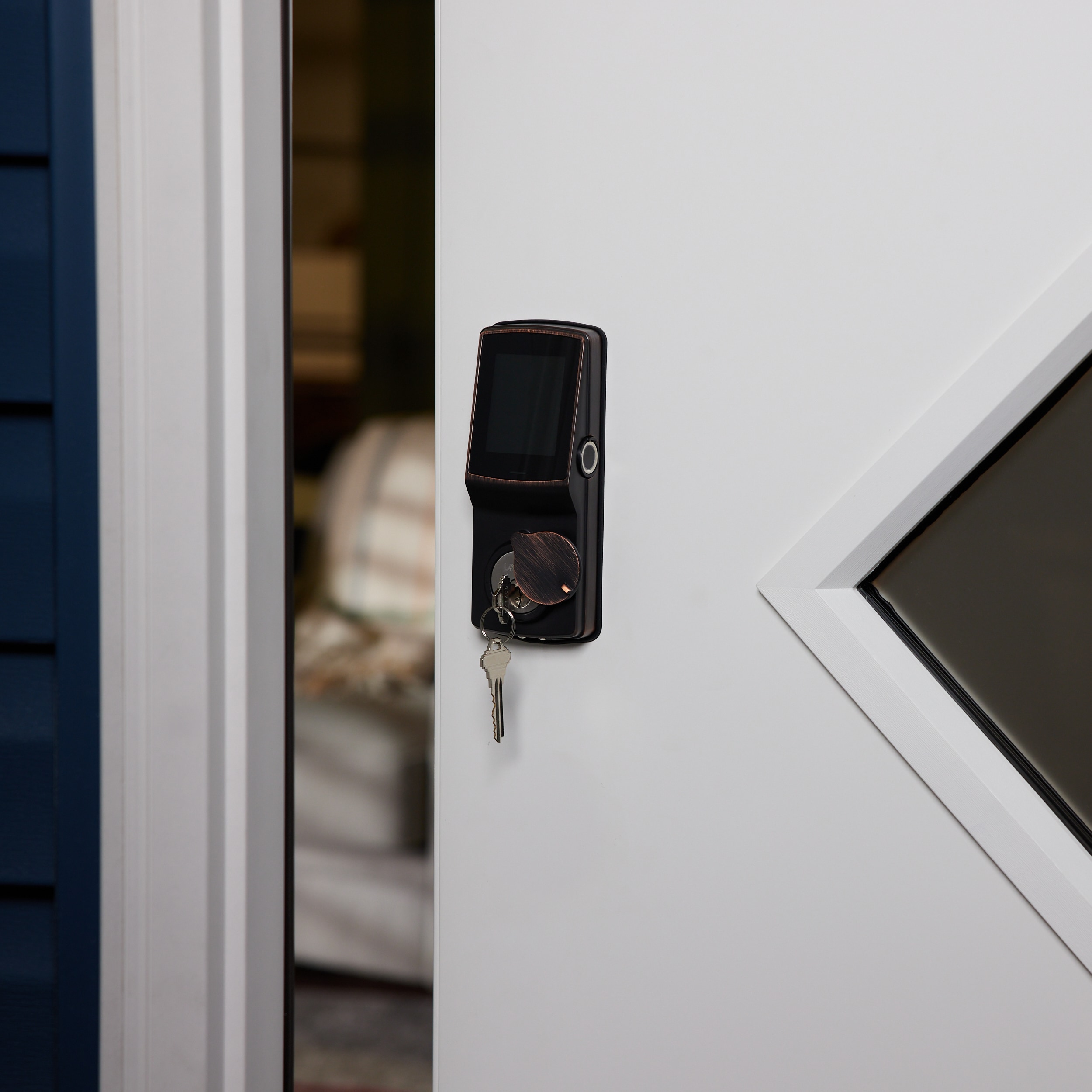 Lockly Secure PRO Secure pro WiFi deadbolt - fingerprint/Bluetooth/WiFi smart keypad - venetian bronze Venetian Bronze Smart Wi-Fi and Bluetooth Touchscreen Keypad Electronic Deadbolt Lock