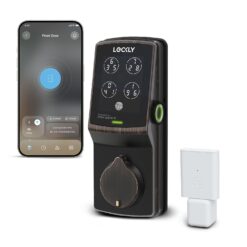 Lockly Secure PRO Secure pro WiFi deadbolt - fingerprint/Bluetooth/WiFi smart keypad - venetian bronze Venetian Bronze Smart Wi-Fi and Bluetooth Touchscreen Keypad Electronic Deadbolt Lock