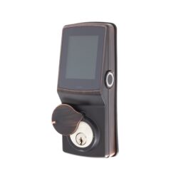 Lockly Secure PRO Secure pro WiFi deadbolt - fingerprint/Bluetooth/WiFi smart keypad - venetian bronze Venetian Bronze Smart Wi-Fi and Bluetooth Touchscreen Keypad Electronic Deadbolt Lock