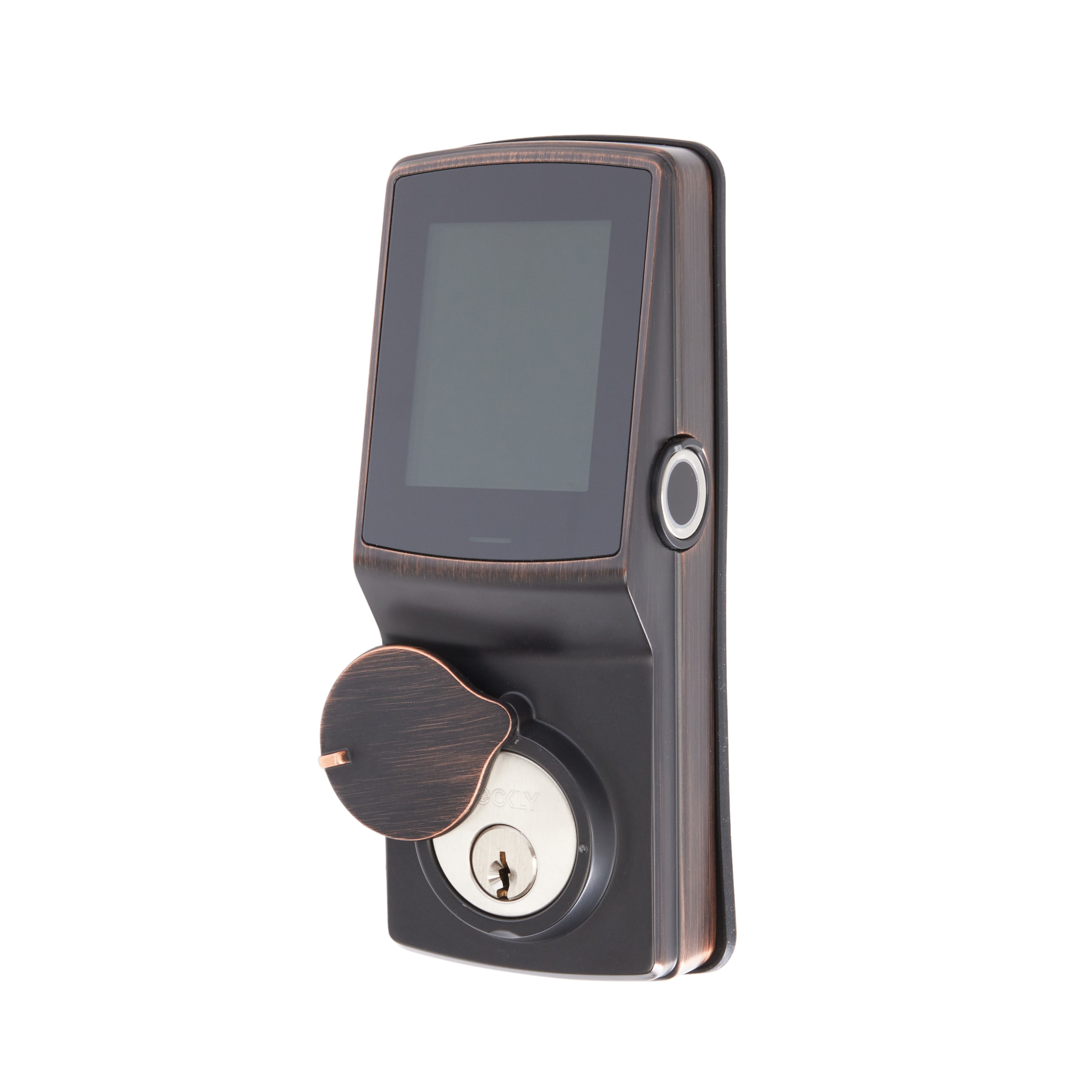 Lockly Secure PRO Secure pro WiFi deadbolt - fingerprint/Bluetooth/WiFi smart keypad - venetian bronze Venetian Bronze Smart Wi-Fi and Bluetooth Touchscreen Keypad Electronic Deadbolt Lock
