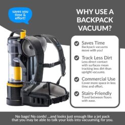 Prolux Commercial/Residential Pet Bagless Backpack Vacuum Cleaner with HEPA Filter
