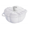 STAUB Cast Iron Dutch Oven 3.5-qt Pumpkin Cocotte with Stainless Steel Knob, Serves 3-4, White