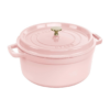 Staub Cast Iron Round Cocotte 7-quart-Peony Pink