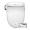 Bio Bidet BB1000 Warm Water Bidet Seat, Air Dryer, Heated Seat with Slow Close Lid, Remote Control, Round