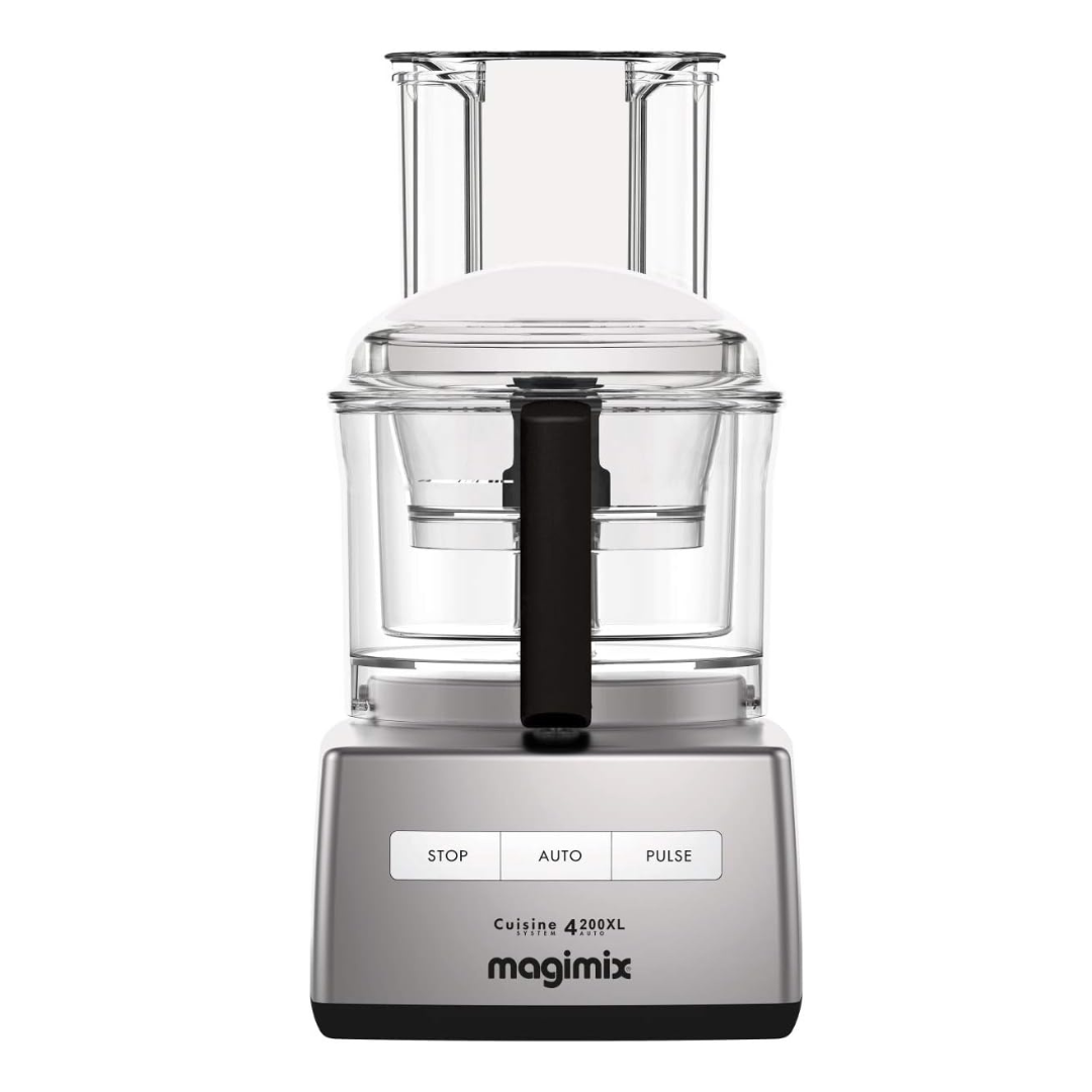 Magimix Compact 4200 XL Chrome 950 Watt Food Processor with Recipe Book
