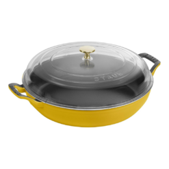 Staub Cast Iron 3.5-qt Braiser with Glass Lid - Citron
