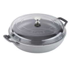 Staub Cast Iron 3.5-qt Braiser with Glass Lid - Graphite Grey