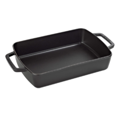 Staub Cast Iron 12-inch x 8-inch Roasting Pan - Matte Black