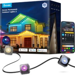 Govee Permanent Outdoor Lights 2, 50ft RGBIC Outdoor Lights with 36 LED Lights, Black