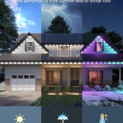 Govee Permanent Outdoor Lights 2, 50ft RGBIC Outdoor Lights with 36 LED Lights, Black