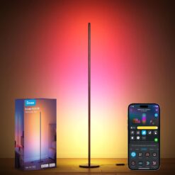Govee RGBIC Floor Lamp Basic, LED Corner Lamp Works with Alexa, 1000 Lumen Smart Modern Floor Lamp, Black