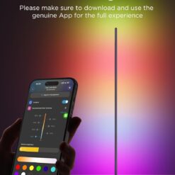 Govee RGBIC Floor Lamp Basic, LED Corner Lamp Works with Alexa, 1000 Lumen Smart Modern Floor Lamp, Black
