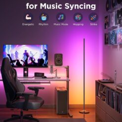 Govee RGBIC Floor Lamp Basic, LED Corner Lamp Works with Alexa, 1000 Lumen Smart Modern Floor Lamp, Black