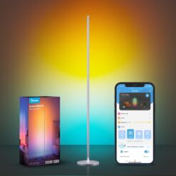 Govee RGBIC Floor Lamp, LED Corner Lamp Works with Alexa, Smart Modern Floor Lamp, Silver