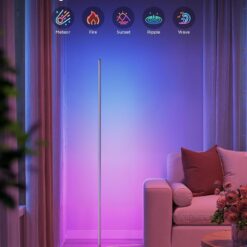 Govee RGBIC Floor Lamp, LED Corner Lamp Works with Alexa, Smart Modern Floor Lamp, Silver