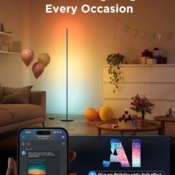 Govee RGBIC Floor Lamp Basic, LED Corner Lamp Works with Alexa, Smart Modern Floor Lamp, Blue