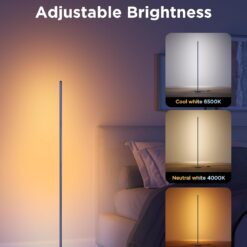 Govee RGBIC Floor Lamp Basic, LED Corner Lamp Works with Alexa, Smart Modern Floor Lamp, Blue