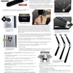 Platinum Pro by MANGROOMER New Back Shaver with 3 Shock Absorber Flex Heads, Power Hinge, Extreme Reach Handle & Bonus Case! (Generation 8.0), 4 Piece Set