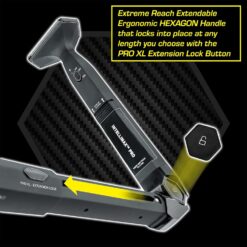 MANGROOMER - INTELLIMAX PRO - New Back Shaver with 2 Shock Absorber Flex Heads, Power Hinge, Extreme Reach Handle and Advanced 2.7