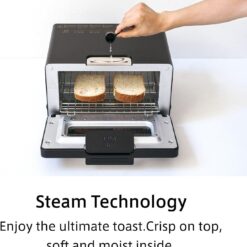 BALMUDA The Toaster Pro | Steam Oven Toaster | Compact 14.1″W × 12.6″D × 8.2″H | 6 Modes: Shokupan, Golden Toast, Pizza, Croissant, Oven, Salamander Grill | (Baking Tray Sold Separately) | Off-white