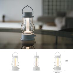 BALMUDA The Lantern | Rechargeable LED Lantern | 3 Light Modes: Candle, Amber, & Warm White | Battery Operated | Lightweight | Water-Resistant | US Version | Gray